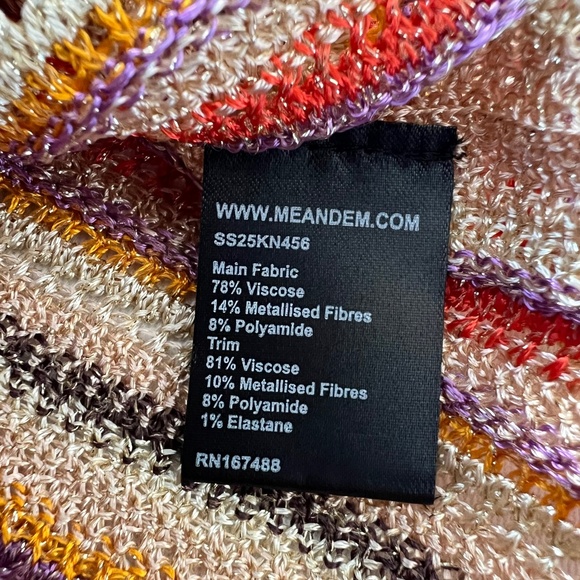 ME+EM - SET Metallic Textured Stripe Knit Vest/ Tank & Skirt - Picture 13 of 16